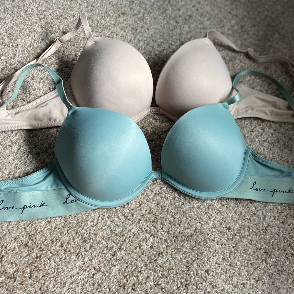 Pinks Victoria secret push up bras